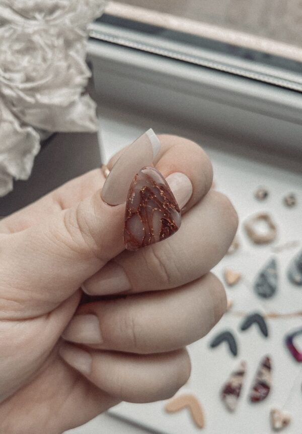 Kõrvarõngad Red Marble 02 - Image 3
