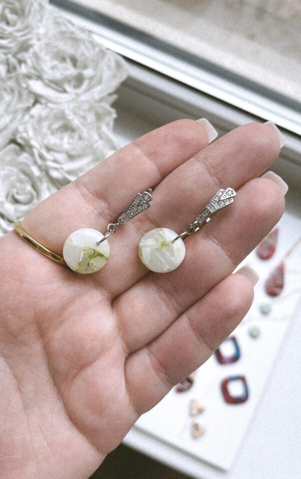 Kõrvarõngad Green Marble 01