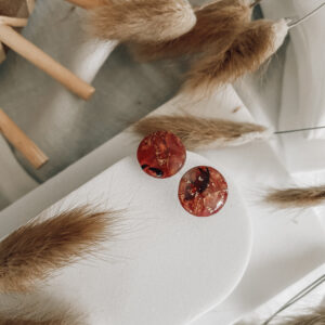 Kõrvarõngad Red Marble 03