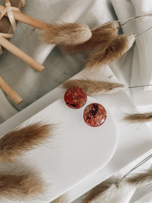 Kõrvarõngad Red Marble 03