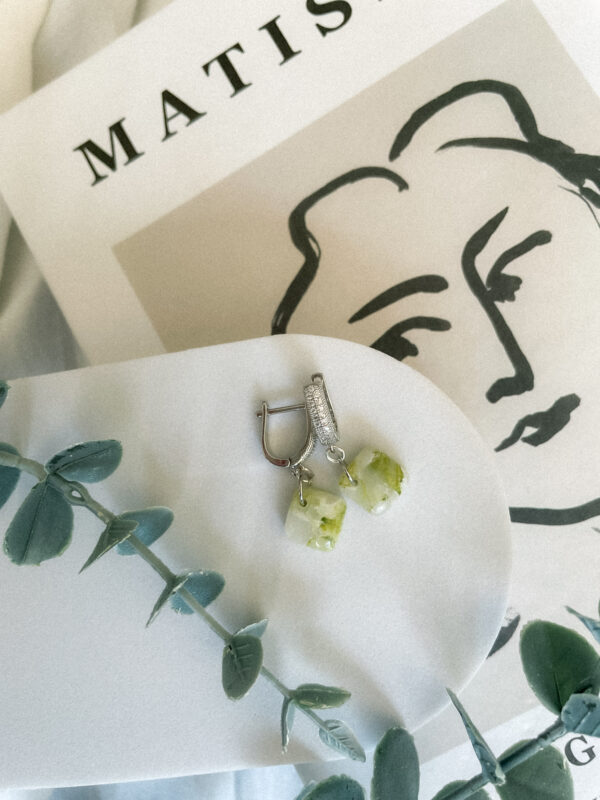 Kõrvarõngad Green Marble 02