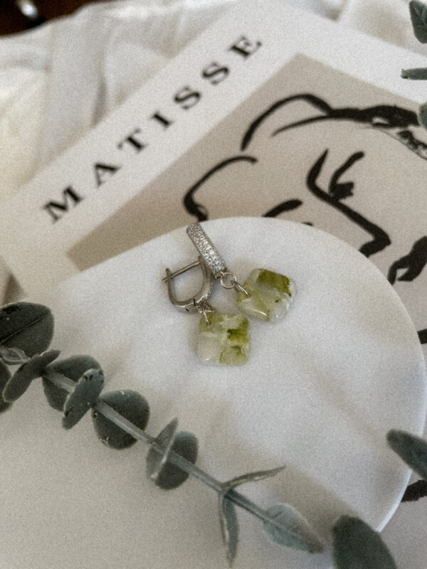 Kõrvarõngad Green Marble 02 - Image 4