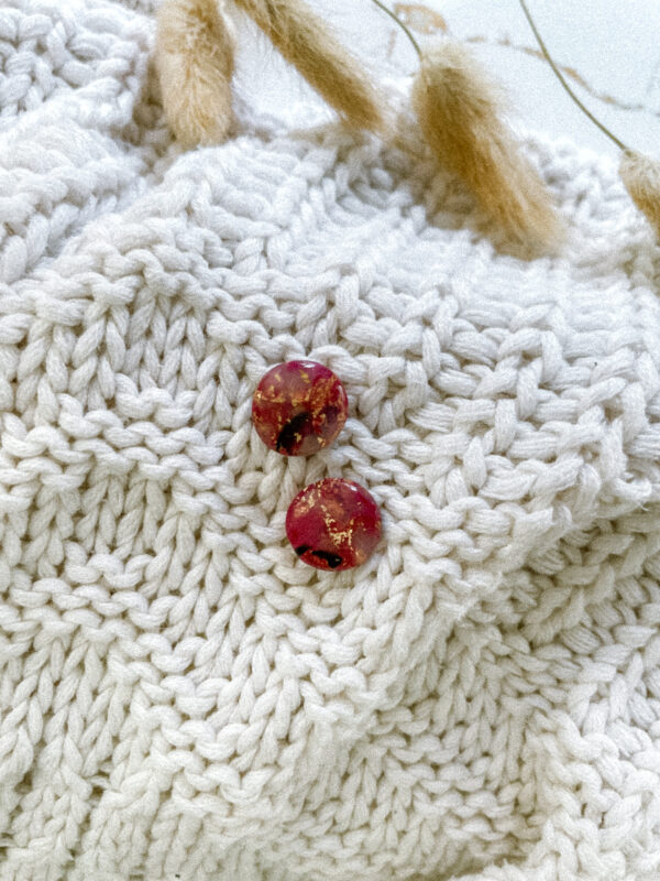 Kõrvarõngad Red Marble 03 - Image 5